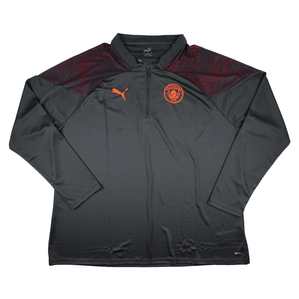 2023-2024 Man City Training Half Zip Top (Strong Grey)_1