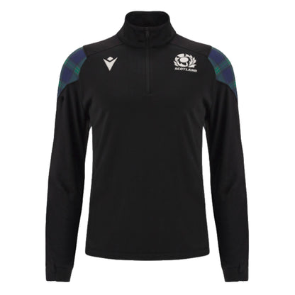 2023-2024 Scotland Rugby Half Zip Travel Fleece (Black)_1
