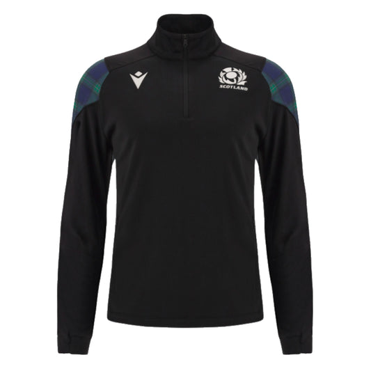 2023-2024 Scotland Rugby Half Zip Travel Fleece (Black)_1