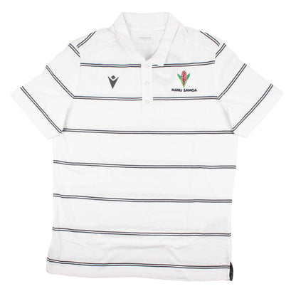 2023-2024 Samoa Rugby Travel Player Cotton Polo Shirt (White)_1