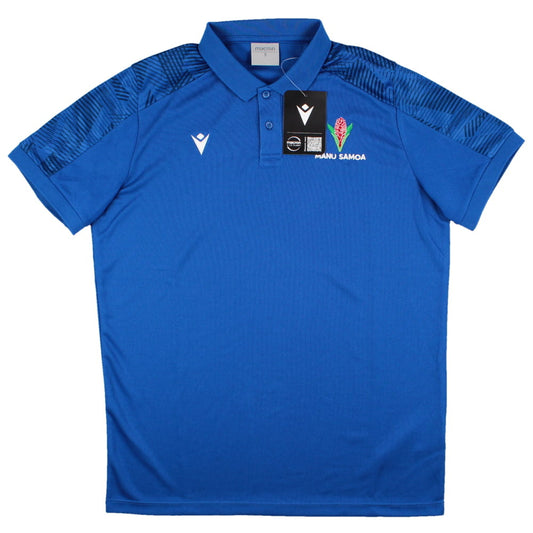 2023-2024 Samoa Rugby Travel Player Poly Polo Shirt (Royal)_1