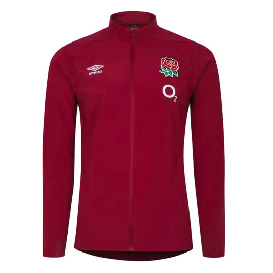 2023-2024 England Rugby Presentation Jacket (Tibetan Red)_1