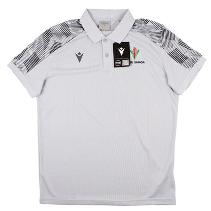 2023-2024 Samoa Rugby Travel Player Poly Polo Shirt (Silver)_1