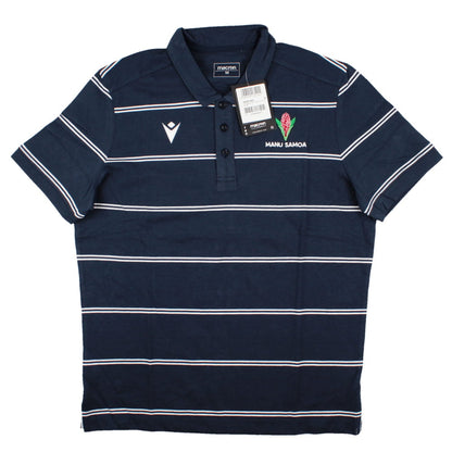 2023-2024 Samoa Rugby Travel Player Cotton Polo Shirt (Navy)_1