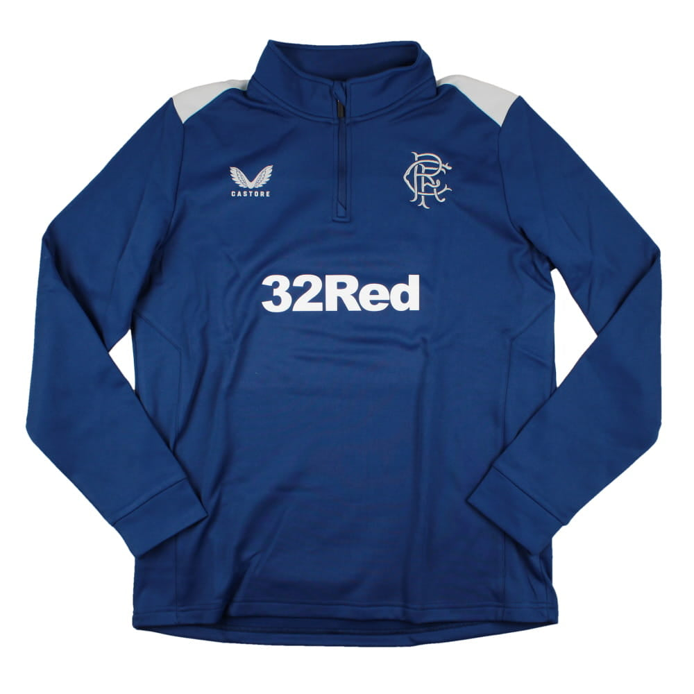 2023-2024 Rangers Coaches Fleece Half Zip Midlayer (Blue)_1