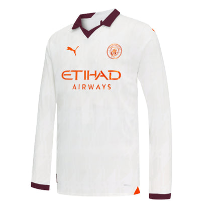 2023-2024 Man City Long Sleeve Away Shirt (Kids)_1
