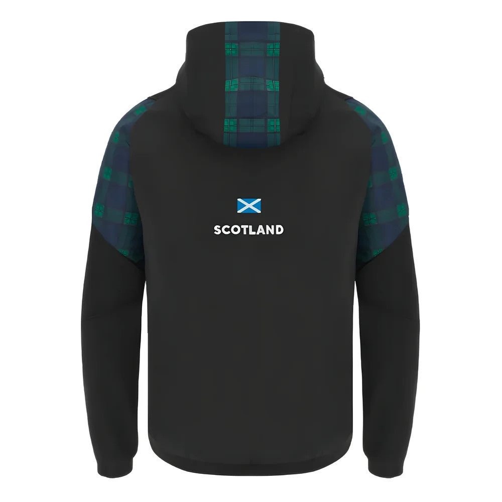 2023-2024 Scotland Rugby Travel Full Zip Hoodie (Black) - Kids_1