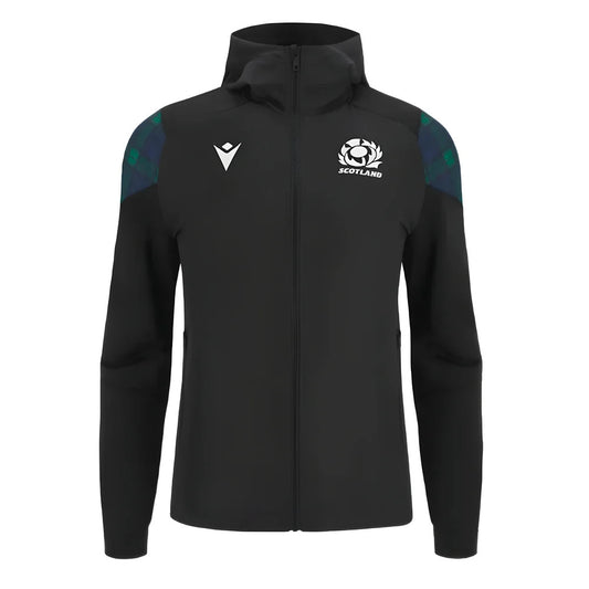 2023-2024 Scotland Rugby Travel Full Zip Hoodie (Black) - Kids_1