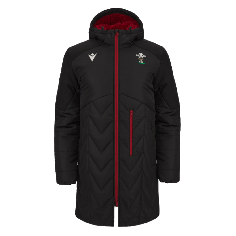 2023-2024 Wales WRU Padded Rugby Parka Jacket (Black)_1