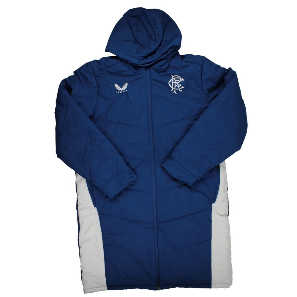 2023-2024 Rangers Coaches Long Match Day Bench Jacket (Blue)_1