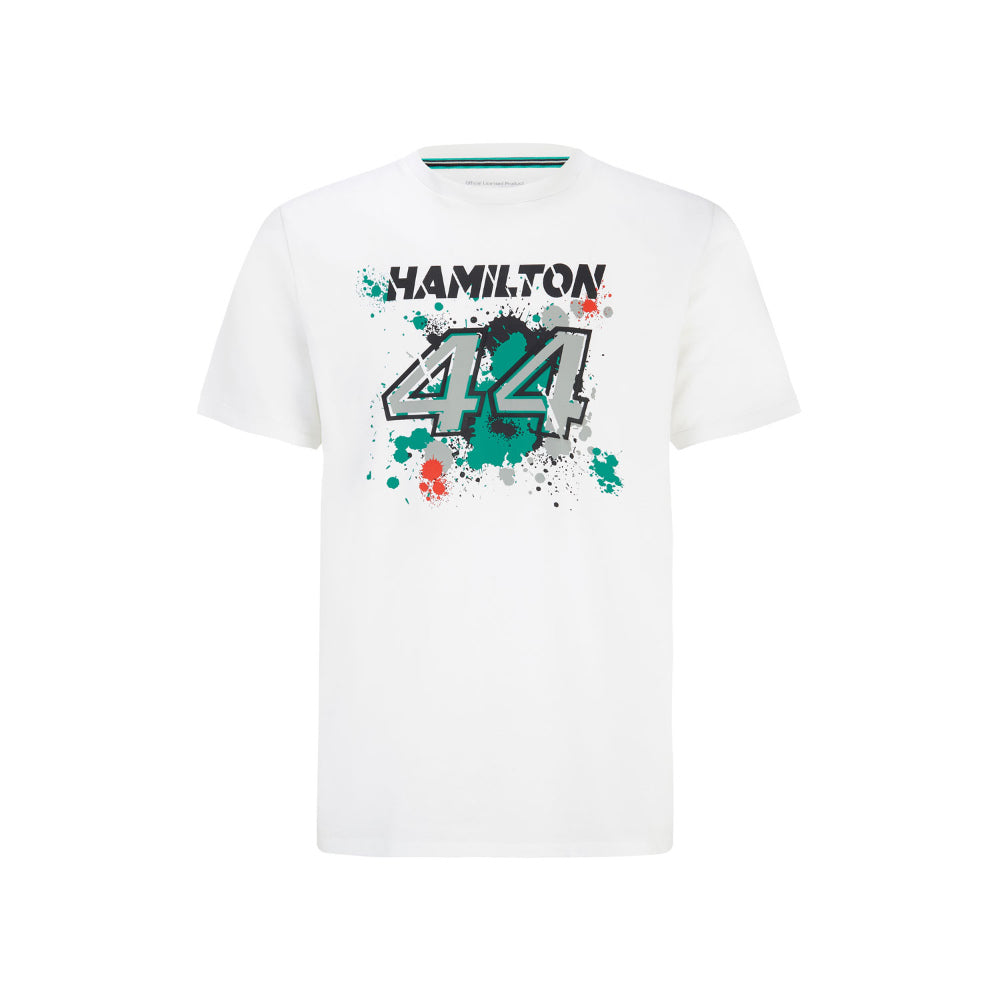 2022 Mercedes AMG Mens Lewis 44 T-Shirt (White)_1