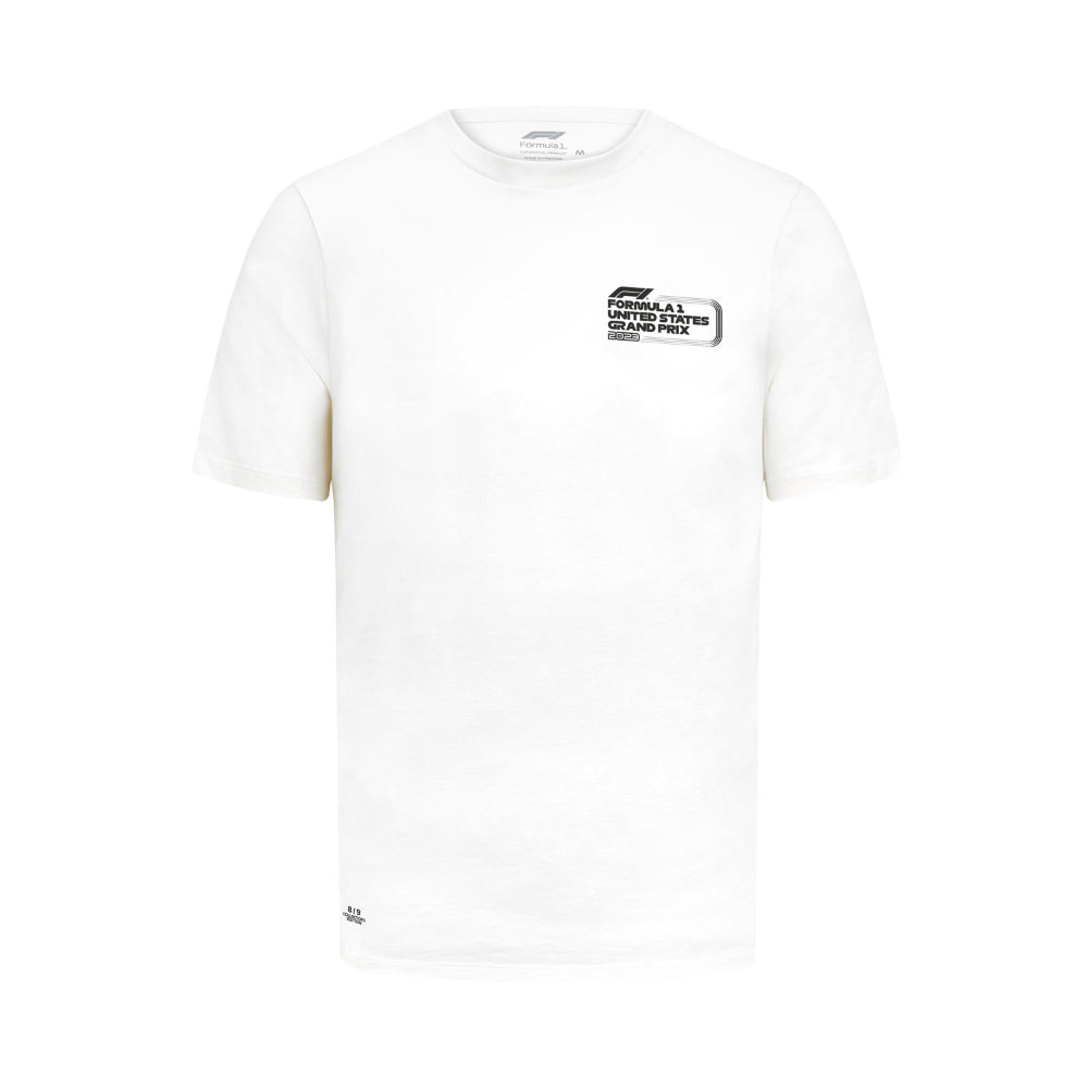 2023 F1 Formula 1 Mens T-Shirt Cotton Austin RS White_1