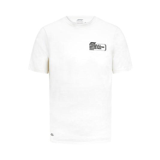 2023 F1 Formula 1 Mens T-Shirt Cotton Austin RS White_1