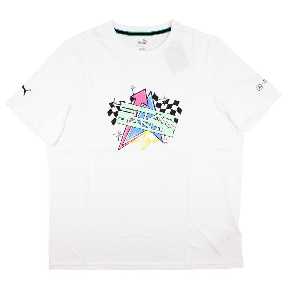 2023 Mercedes Garage Crew Las Vegas Tee (White)_1