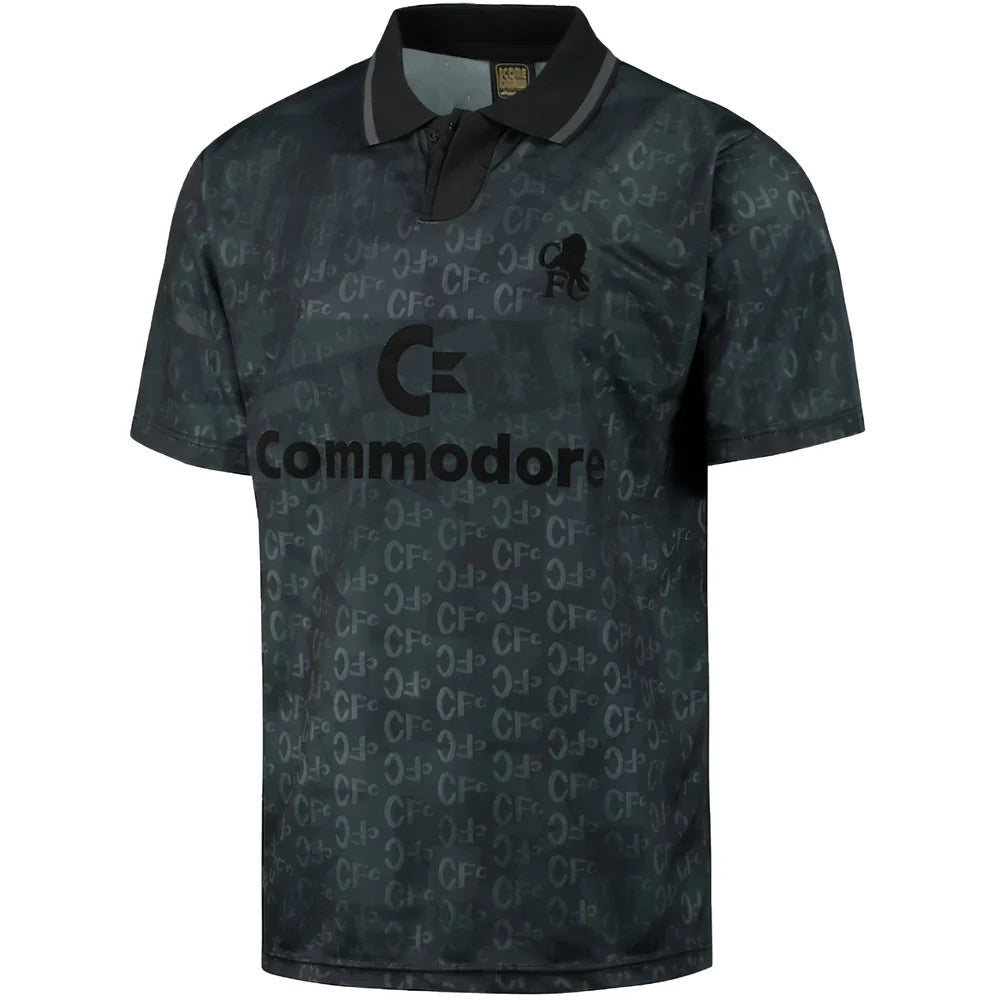 Chelsea 1992 Black Out Retro Football Shirt_0