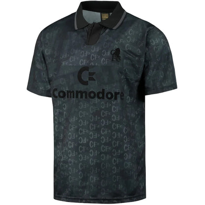 Chelsea 1992 Black Out Retro Football Shirt_0
