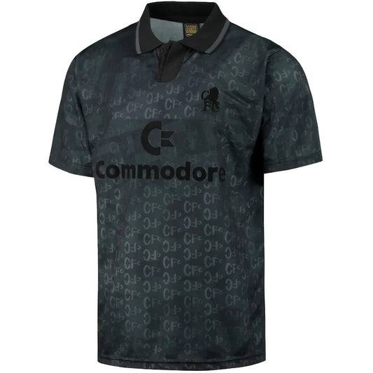 Chelsea 1992 Black Out Retro Football Shirt_0