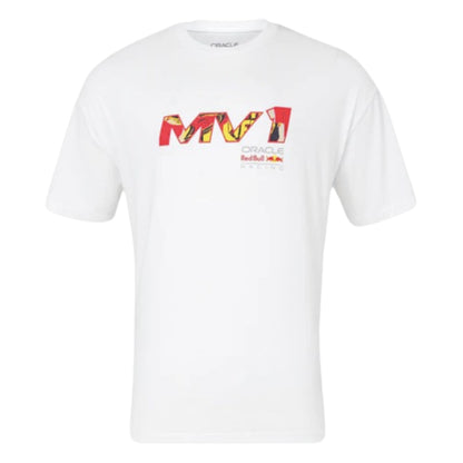 2024 Red Bull Racing Max Verstappen Pop Art Oversized T-Shirt (White)_1