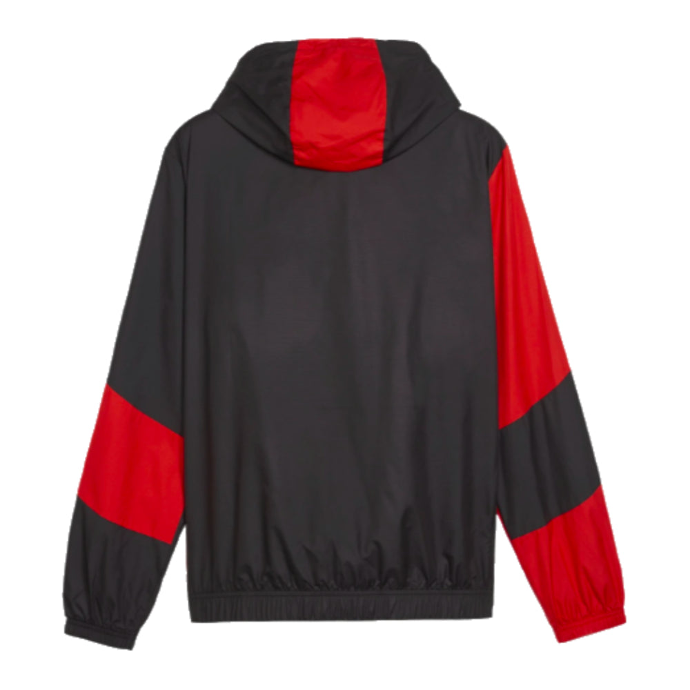 2023-2024 AC Milan Prematch Woven Jacket (Black)_1
