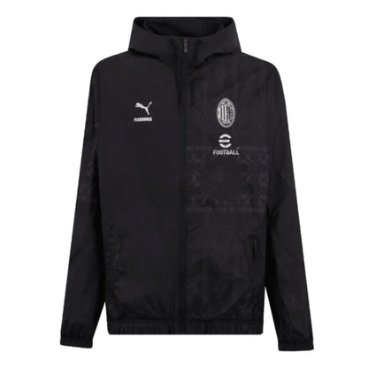 2023-2024 AC Milan x PLEASURES Prematch Jacket (Black)_1