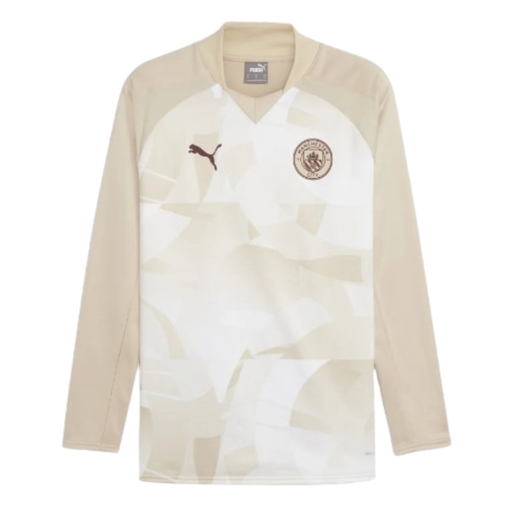 2023-2024 Man City Prematch LS Sweat Top (Granola)_1