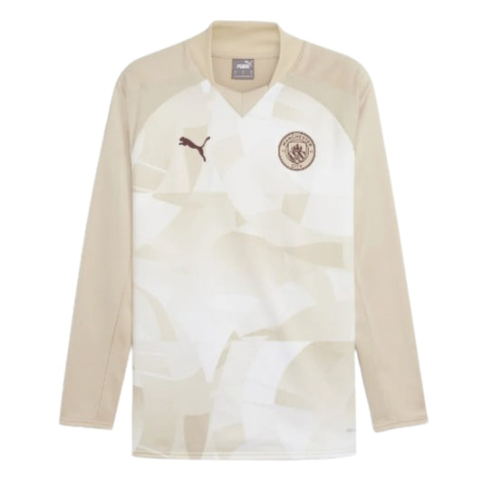 2023-2024 Man City Prematch LS Sweat Top (Granola)_1