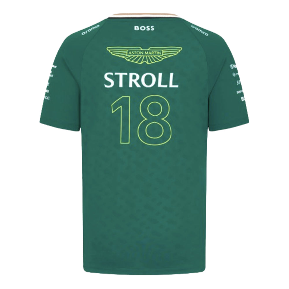 2024 Aston Martin Lance Stroll Team Tee (Green) - Kids_1