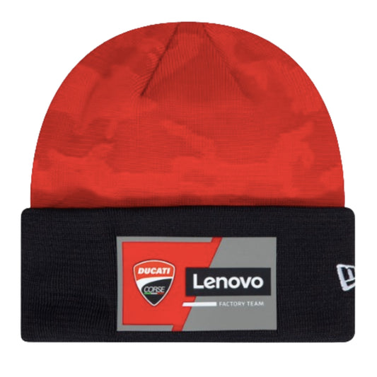 Ducati Team Camo Cuff Beanie (Scarlet)_1