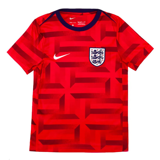 2024-2025 England Academy Pro Pre-Match Top (Siren Red) - Kids_1
