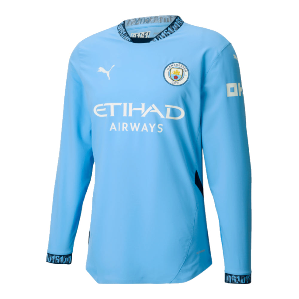 2024-2025 Man City Authentic Long Sleeve Home Shirt_1