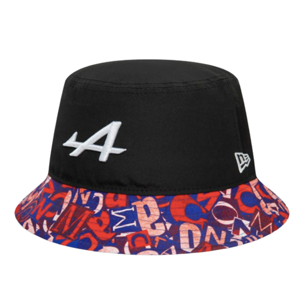 2024 Alpine Racing Monaco Tapered Bucket Hat (Black) - Medium_1