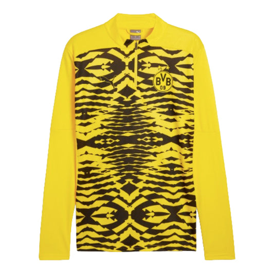 2024-2025 Borussia Dortmund Prematch 1/4 Zip Top (Yellow)_1