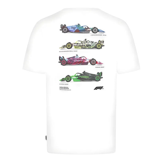2024 Formula 1 F1 FW Car Graphic T-Shirt (White)_1