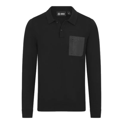 2024 Mercedes Mens Elevated Knit Polo (Black)_1