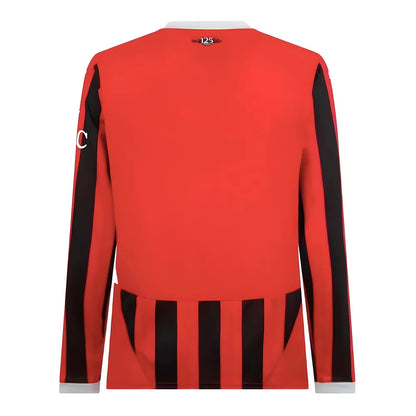 2024-2025 AC Milan Home Long Sleeve Shirt_1