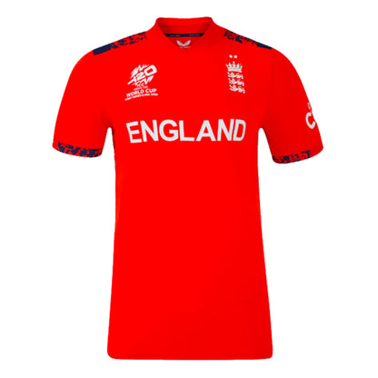 2024 England Cricket T20 Replica S/S T-Shirt - World Cup (Red) (Ladies)_1