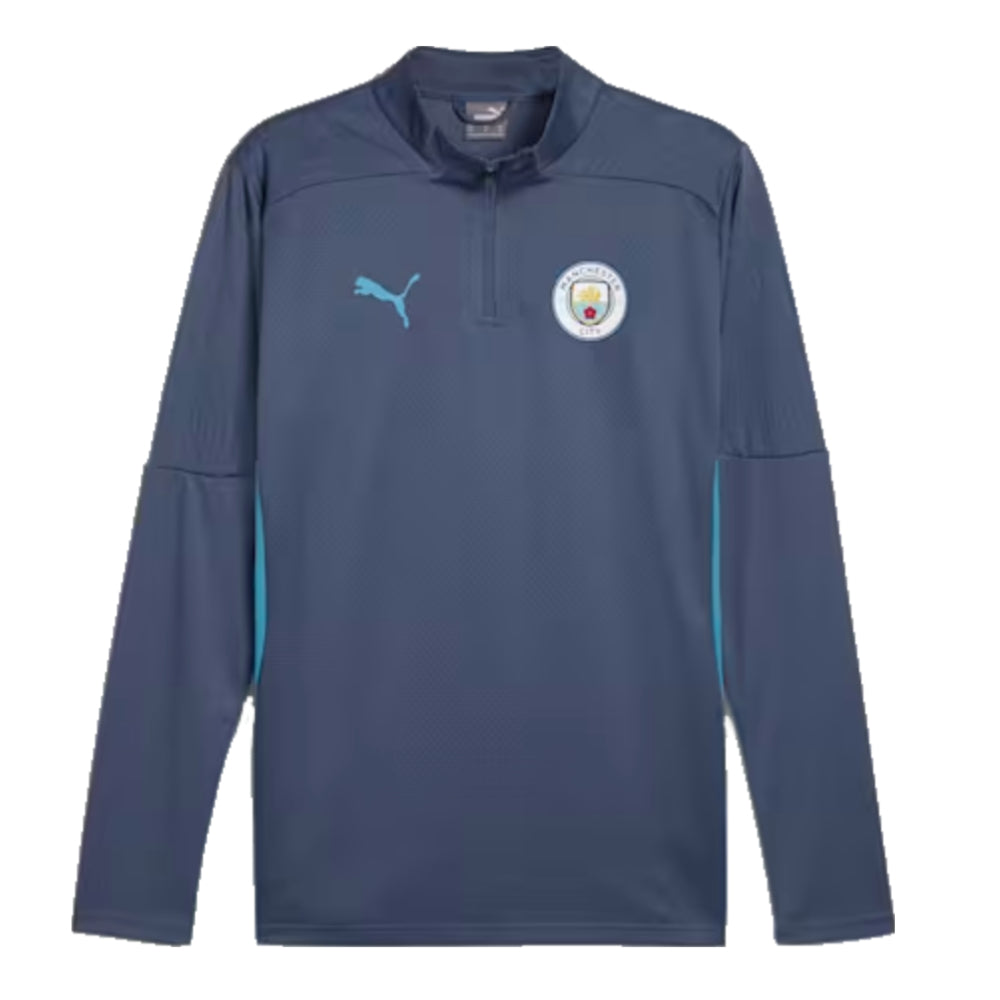 2024-2025 Man City Training 1/4 Zip Top (Inky Blue)_2