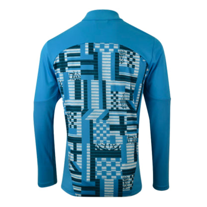 2024-2025 Marseille Prematch 1/4 Zip Top (Bleu Azur)_3