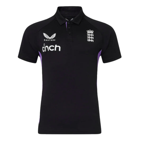 2024-2025 England Cricket Mens Presentation Polo (Caviar)_3
