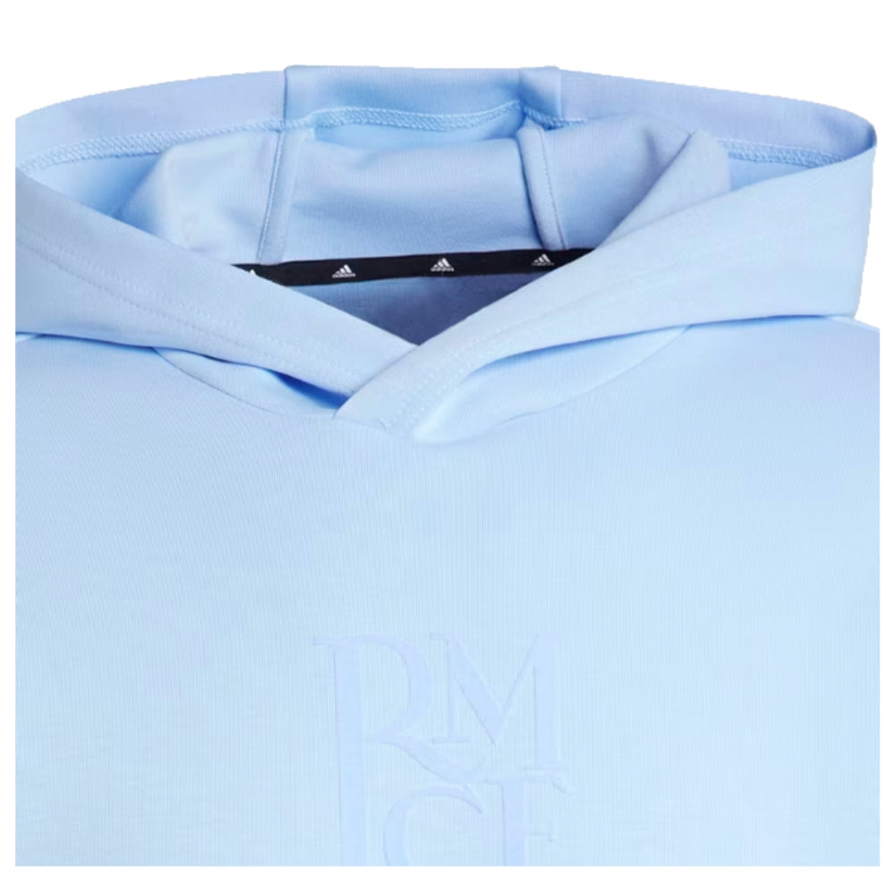 2024-2025 Real Madrid Seasonal Double Knit Hoody (Glow Blue)_2