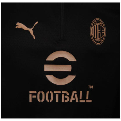 2024-2025 AC Milan Training 1/4 Zip Top (Black)_3