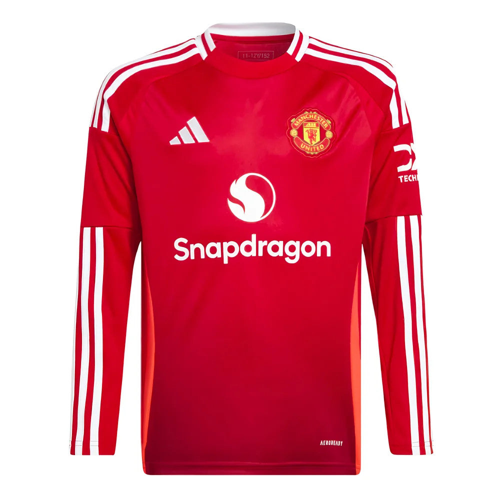 2024-2025 Man Utd Long Sleeve Home Shirt (Kids)_1