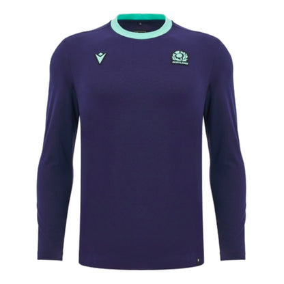 2024-2025 Scotland Rugby Travel LS Cotton Tee (Navy)_2