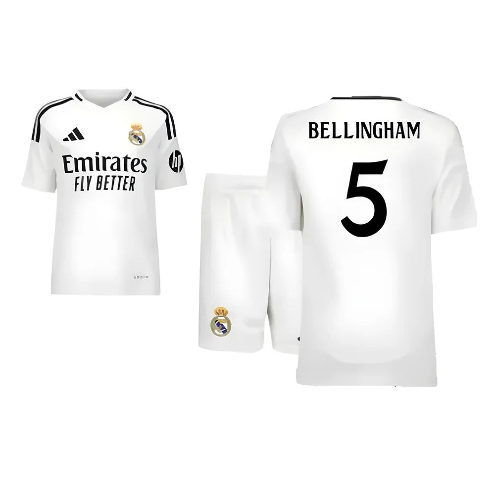 2024-2025 Real Madrid Home Youth Kit (Bellingham 5)_5