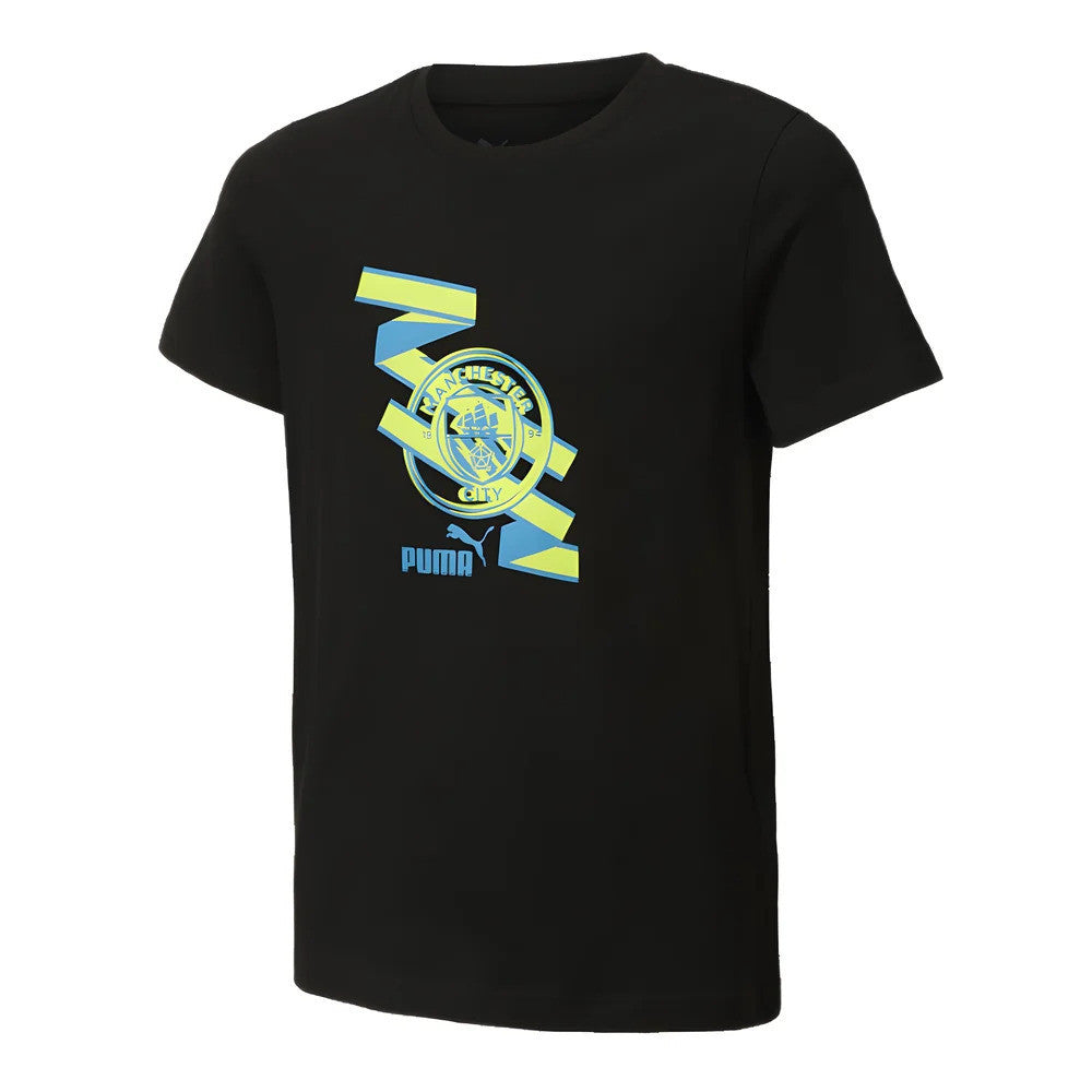 2024-2025 Man City ftblCulture Tee (Black) - Kids_1
