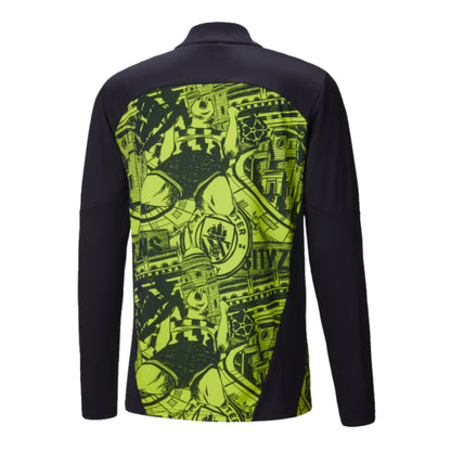 2024-2025 Man City Prematch 1/4 Zip Top (Yellow Glow)_1