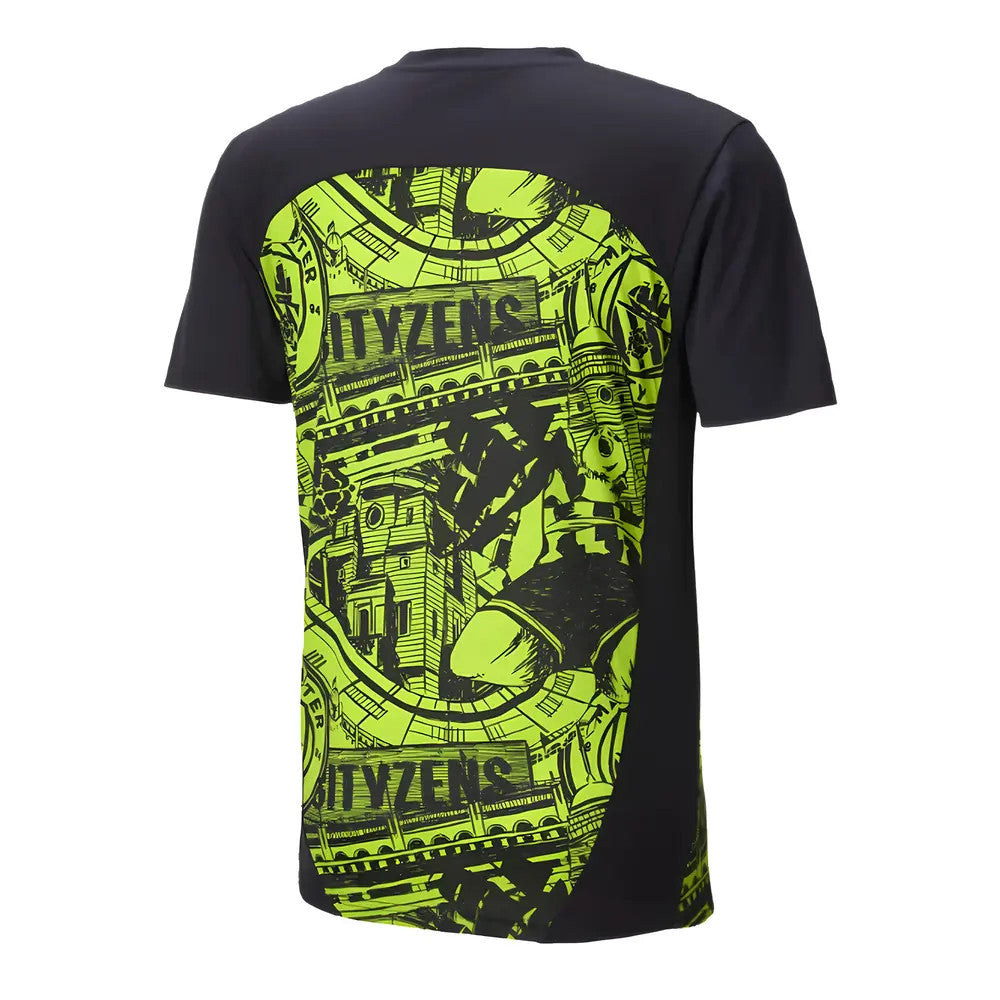 2024-2025 Man City Pre-Match Shirt (Yellow Glow) - Kids_1