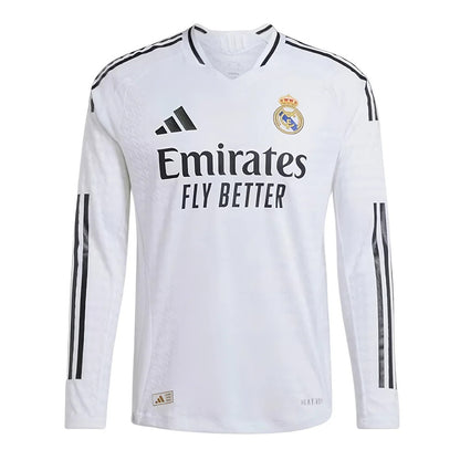 2024-2025 Real Madrid Authentic Long Sleeve Home Shirt (Bellingham 5)_5