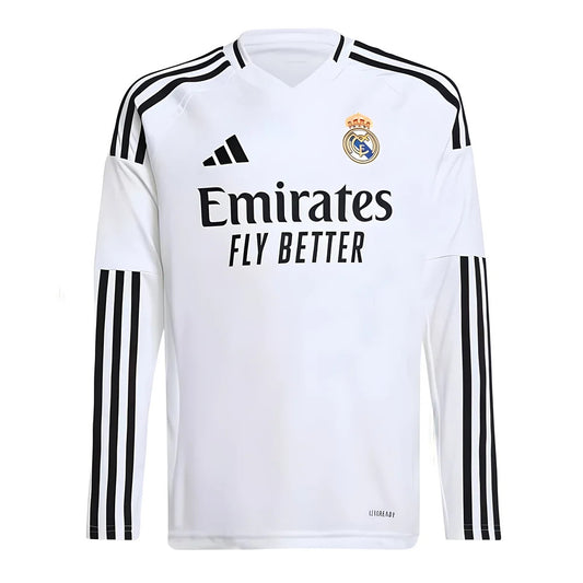 2024-2025 Real Madrid Long Sleeve Home Shirt (Kids)_2