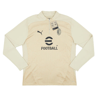 2024-2025 AC Milan Prematch 1/4 Zip Top (Putty)_1